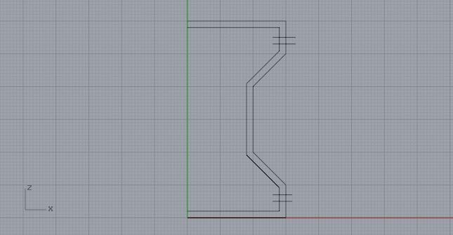 Gray grid with outline of rook chess piece with offset line inside