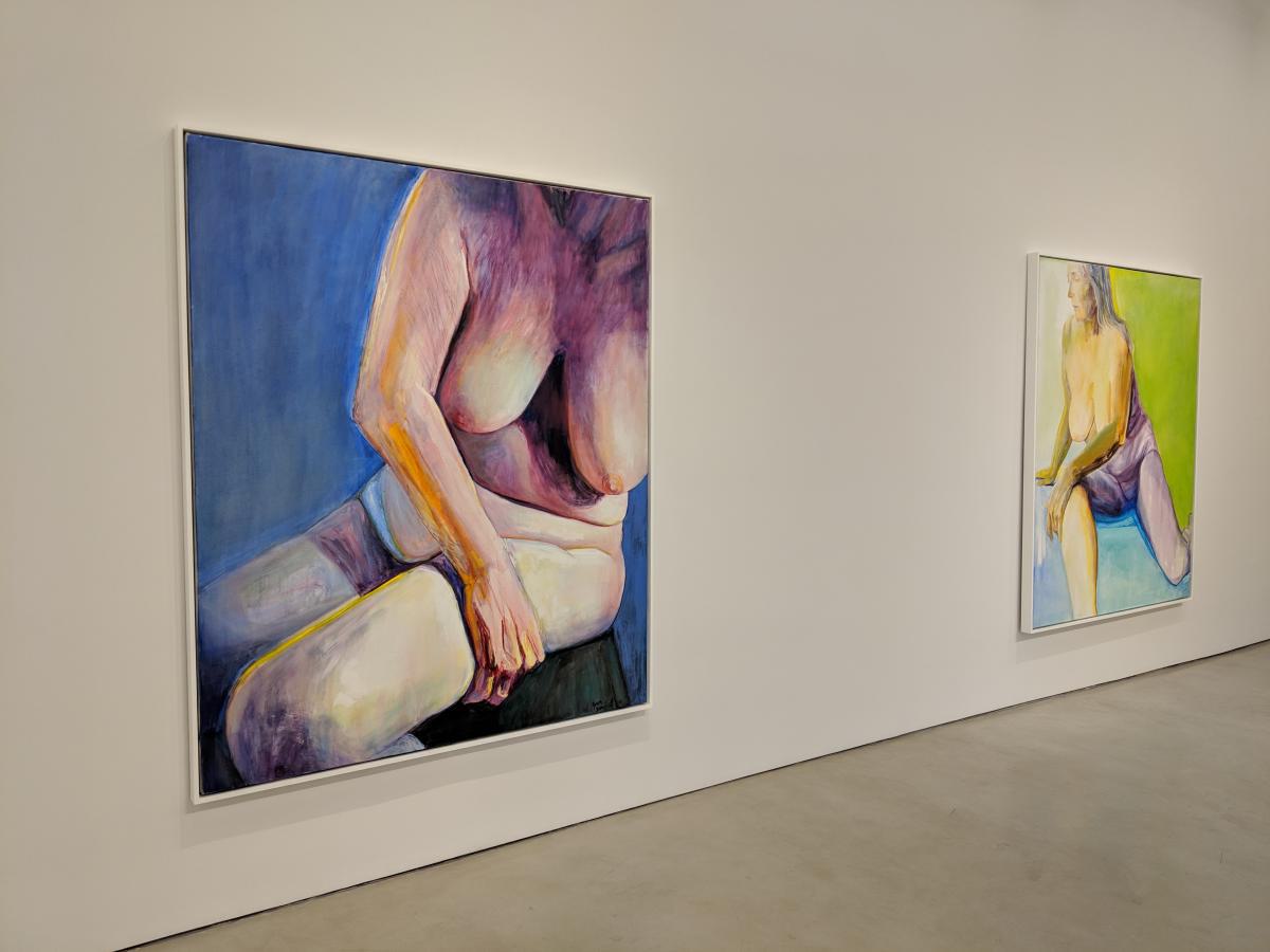 two paintings of naked woman