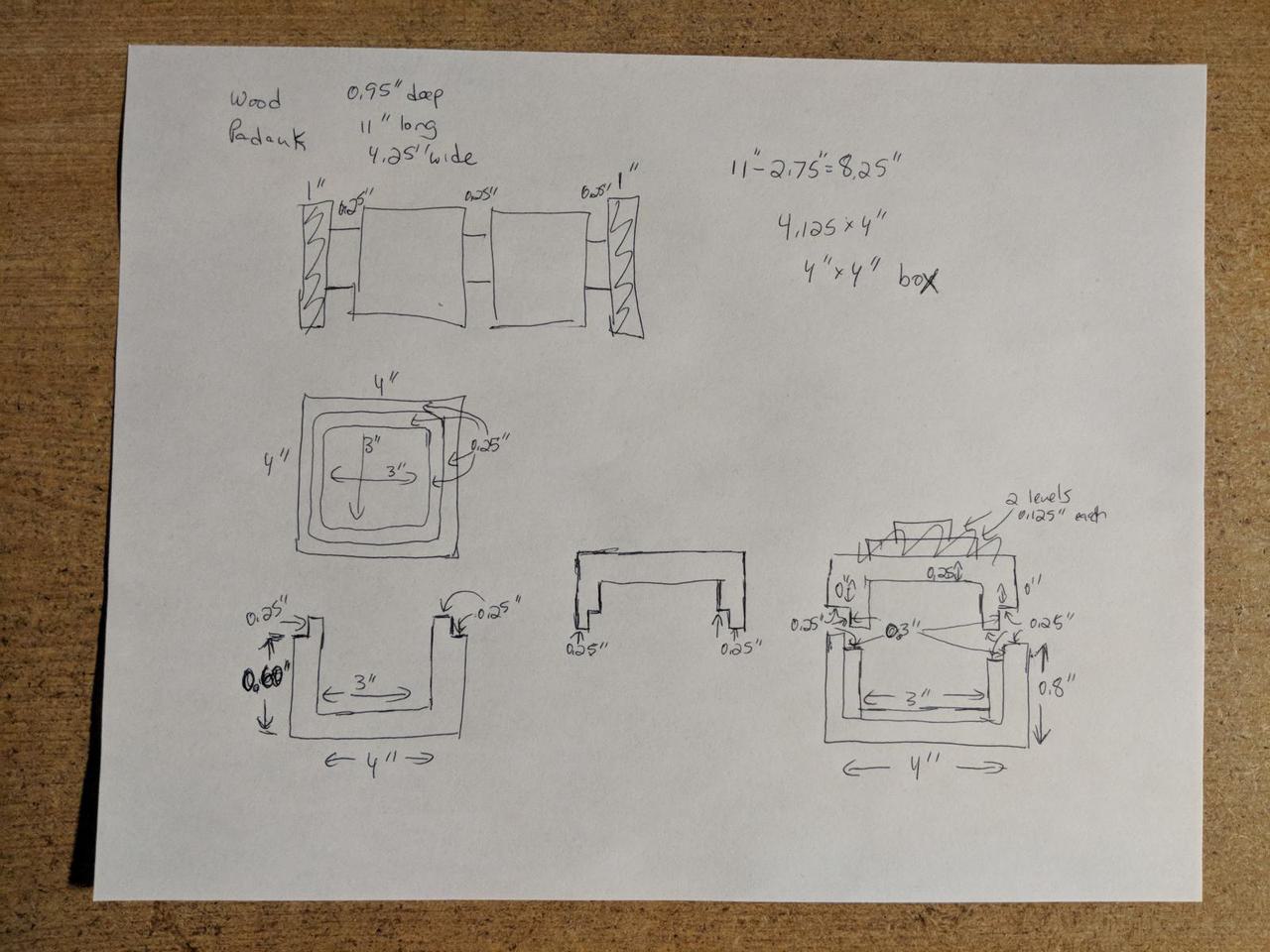 second attempt at a design diagram for how to use the wood.
