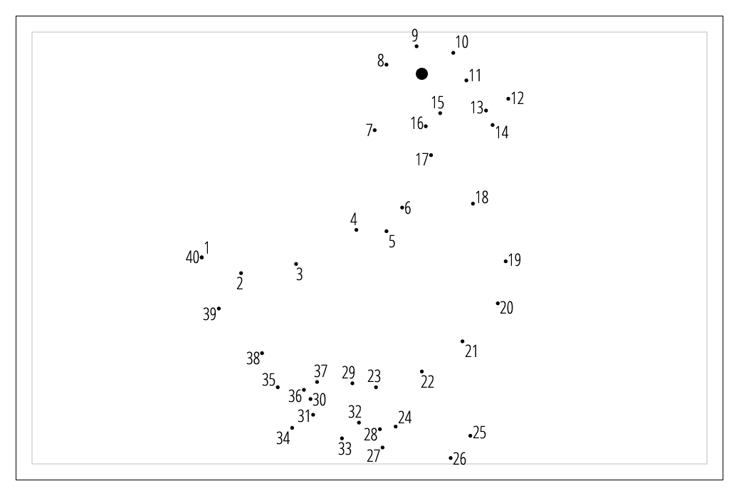 Connect the dots puzzle that becomes a Duck after connecting the dots