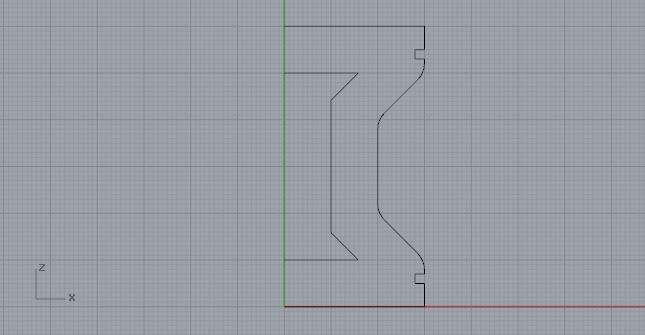 Gray grid with outline of rook chess piece and smooth curve.