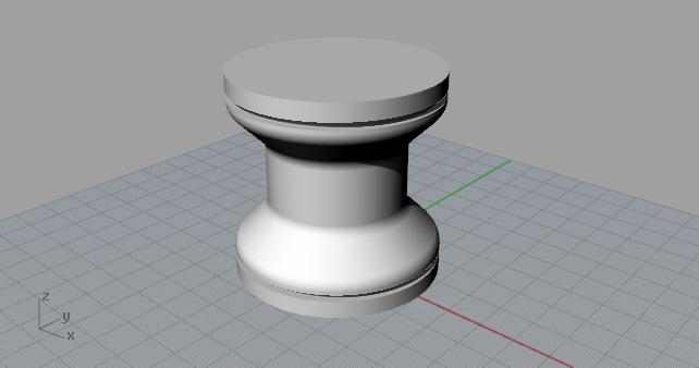 Gray 3D pedestal like object